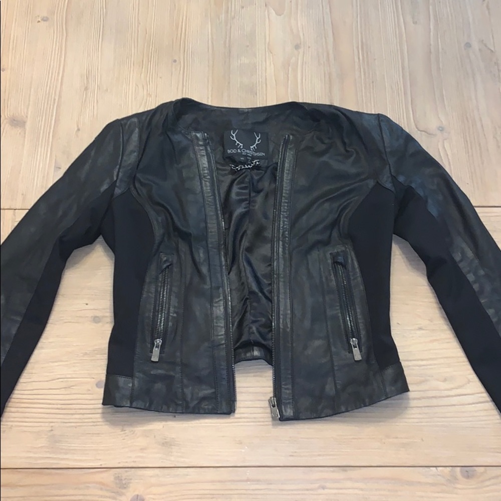 Bod & Christensen black leather like jacket